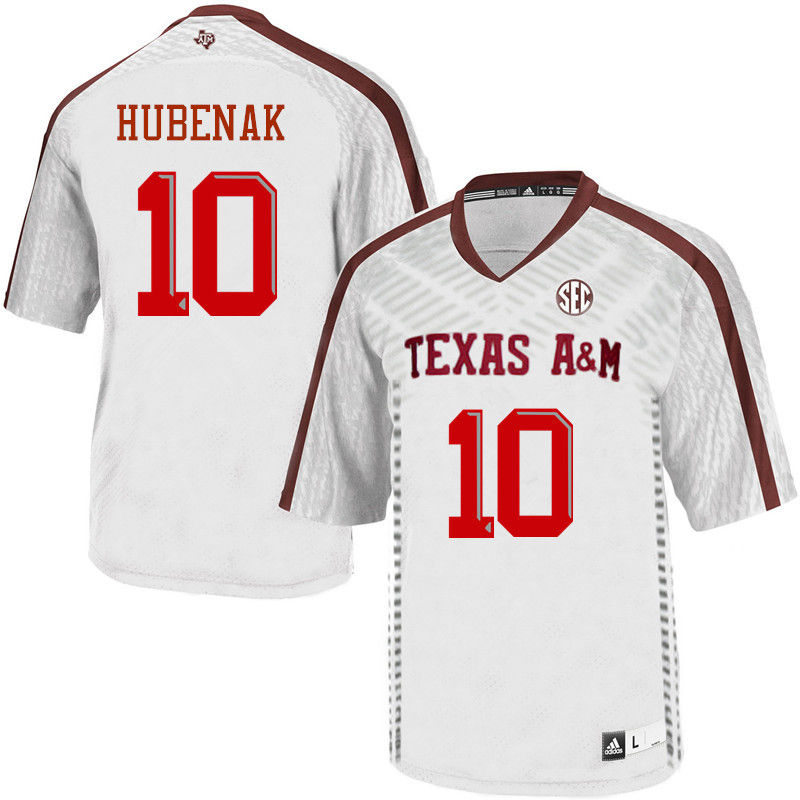 Men #10 Jake Hubenak Texas A&M Aggies College Football Jerseys-White
